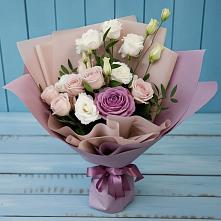 Букет цветов из:  Розы и Лизиантусы #REPLACE_PRED# Хурбе