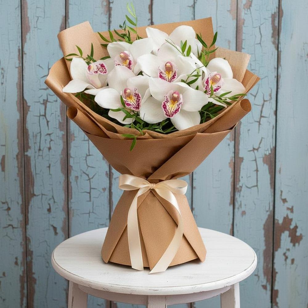 Букет цветов из: Орхидеи и Розы в Хурбе