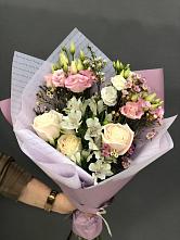 Букет цветов из:  Альстромерии, Розы и Лизиантусы #REPLACE_PRED# Хурбе