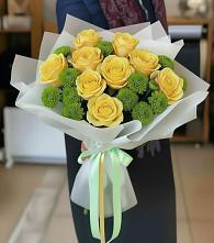 Букет цветов из:  Хризантемы и Розы в Хурбе