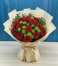 Букет цветов из:  Розы и Хризантемы в Хурбе