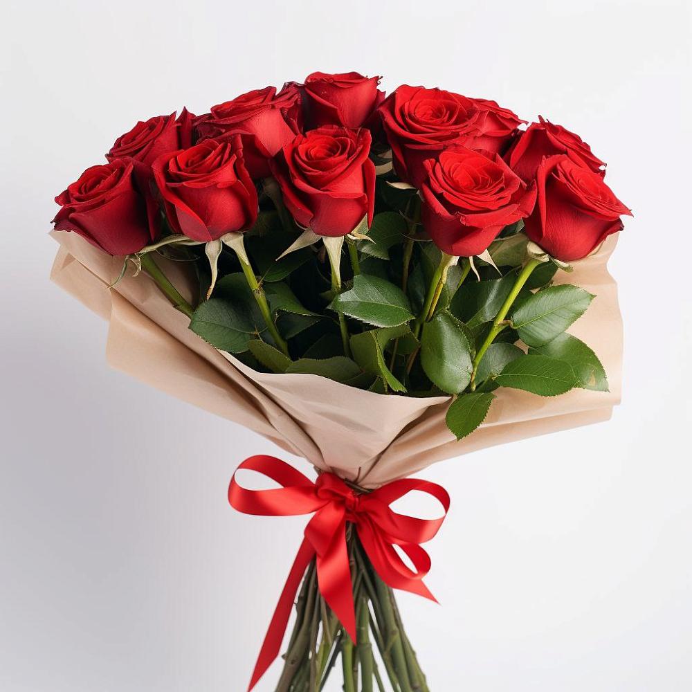 Букет 11 Красных роз Эдлесс Лав в Хурбе